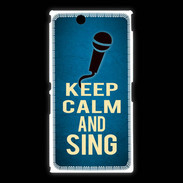 Coque Sony Xpéria Z Ultra Keep Calm and Sing Bleu