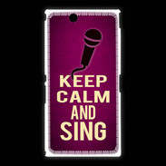 Coque Sony Xpéria Z Ultra Keep Calm and Sing Rose
