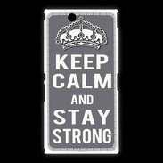Coque Sony Xpéria Z Ultra Keep Calm and Stay strong Gris