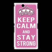 Coque Sony Xpéria Z Ultra Keep Calm and Stay strong Rose