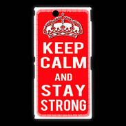Coque Sony Xpéria Z Ultra Keep Calm and Stay strong Rouge