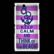 Coque Sony Xpéria Z Ultra Keep Calm and Think Beach Rose