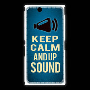 Coque Sony Xpéria Z Ultra Keep Calm and Up Sound Bleu