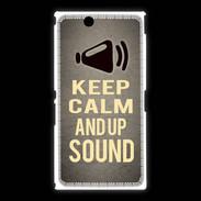 Coque Sony Xpéria Z Ultra Keep Calm and Up Sound Gris