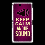 Coque Sony Xpéria Z Ultra Keep Calm and Up Sound Rose