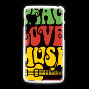Coque LG L5 2 Peace Love Music