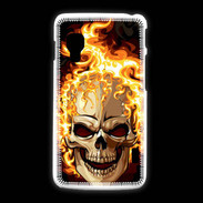 Coque LG L5 2 Tête de mort en flamme 5