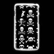 Coque LG L5 2 Crâne en folie sur fond noir