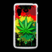 Coque LG L5 2 Feuille de cannabis et cœur Rasta