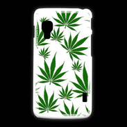 Coque LG L5 2 Feuille de cannabis sur fond blanc