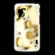 Coque LG L5 2 Portée de notes en or