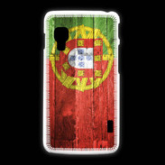 Coque LG L5 2 Drapeau Portugal imitation bois