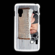 Coque LG L5 2 Bébé dormant avec chapeau tête de chat