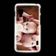 Coque LG L5 2 Bébés avec biberons