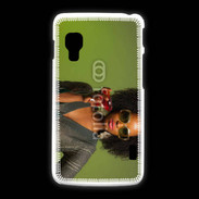 Coque LG L5 2 Femme metisse noire 3