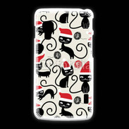Coque LG L5 2 Fond chat noir Noël