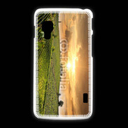 Coque LG L5 2 Couché de soleil sur champs de vignes