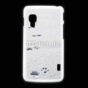 Coque LG L5 2 Traces de pas d'animal dans la neige
