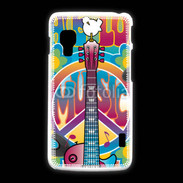 Coque LG L5 2 Peace love music 3