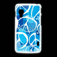 Coque LG L5 2 Peace and love Bleu