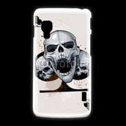 Coque LG L5 2 Carte tête de mort trèfle