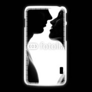 Coque LG L5 2 Couple d'amoureux en noir et blanc