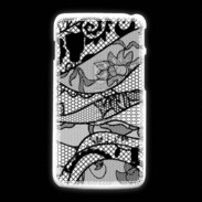 Coque LG L5 2 Tissus glamour noir et blanc