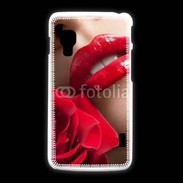 Coque LG L5 2 Bouche et rose glamour