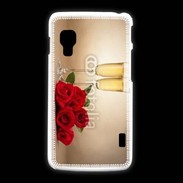 Coque LG L5 2 Coupe de champagne, roses rouges