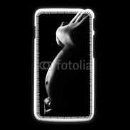 Coque LG L5 2 Femme enceinte en noir et blanc