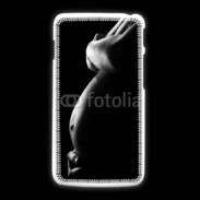 Coque LG L5 2 Femme enceinte en noir et blanc