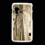 Coque LG L5 2 Vieux biplans en noir et blanc
