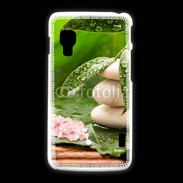 Coque LG L5 2 Galet et feuilles mouillées