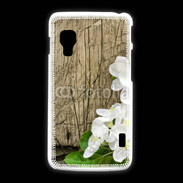 Coque LG L5 2 Fleurs sur fond en bois