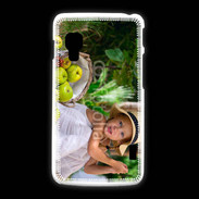 Coque LG L5 2 Petite fille avec panier de pommes