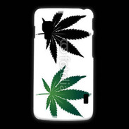 Coque LG L5 2 Double feuilles de cannabis