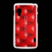 Coque LG L5 2 Capitonnage cuir rouge