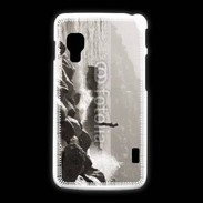 Coque LG L5 2 Pêcheur noir et blanc