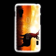Coque LG L5 2 Silhouette d'un cerf 5