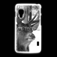 Coque LG L5 2 Tête de Cerf en noir et blanc