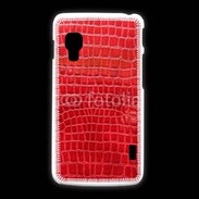 Coque LG L5 2 Effet crocodile rouge