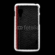 Coque LG L5 2 Effet cuir noir et rouge