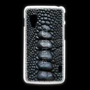 Coque LG L5 2 Effet crocodile noir