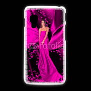 Coque LG L5 2 Mode robe longue fushia