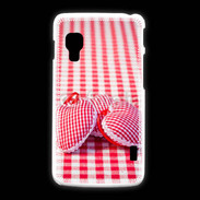 Coque LG L5 2 Mode vichy et petit coeur