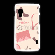 Coque LG L5 2 Fond fashion rose 4