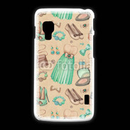 Coque LG L5 2 Fond fashion vert et marron