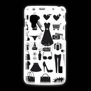 Coque LG L5 2 Fond fashion noir et blanc 2