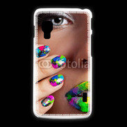 Coque LG L5 2 Bouche et ongles multicouleurs 5