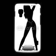 Coque LG L5 2 Silhouette sexy avec voiture